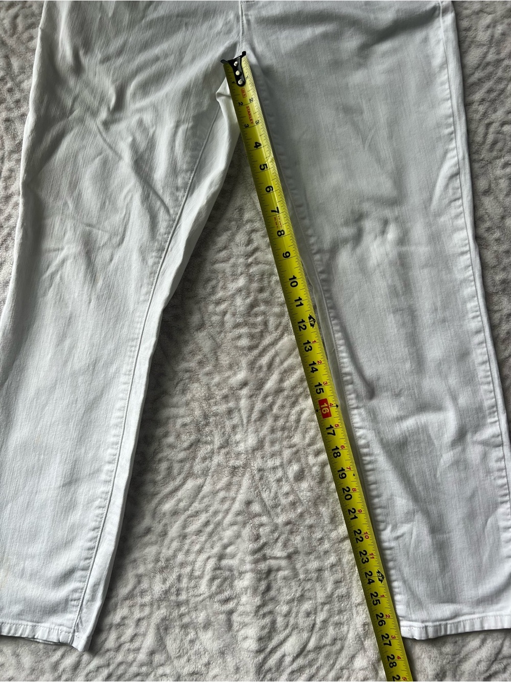 Eileen Fisher White Organic Cotton Stretch Jeans Women’s Size 6 Straight Leg - Picture 7 of 9